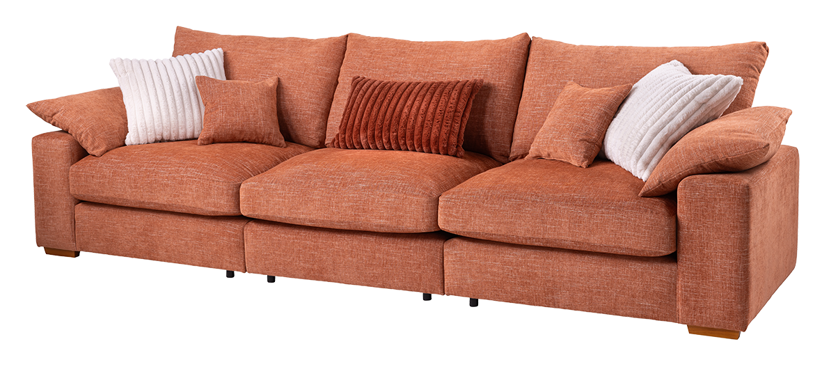 Midsummer Modular Chenille Sofa Collection with Feather Seats