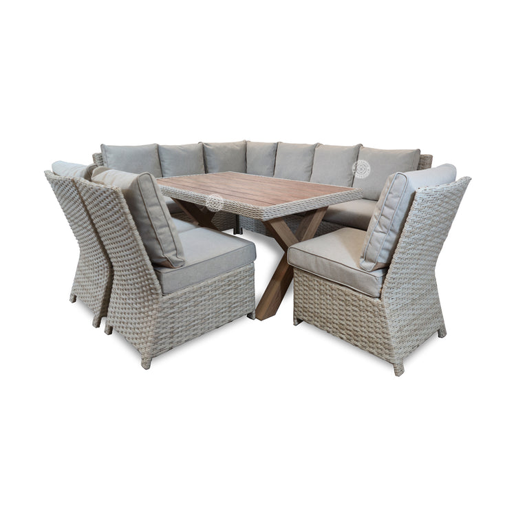 Northwood Corner Dining Sofa + 3 Armless Chairs | Nort0562