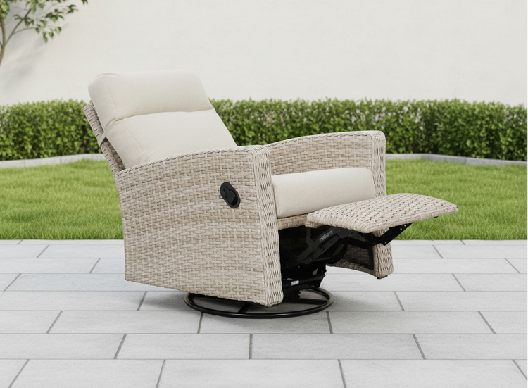 Northwood Outdoor Rattan Recliner Swivel Armchair | Nort0563