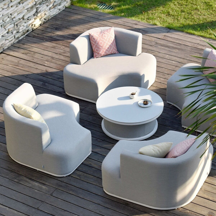Maze Rattan - Outdoor Fabric Snug Lifestyle Suite