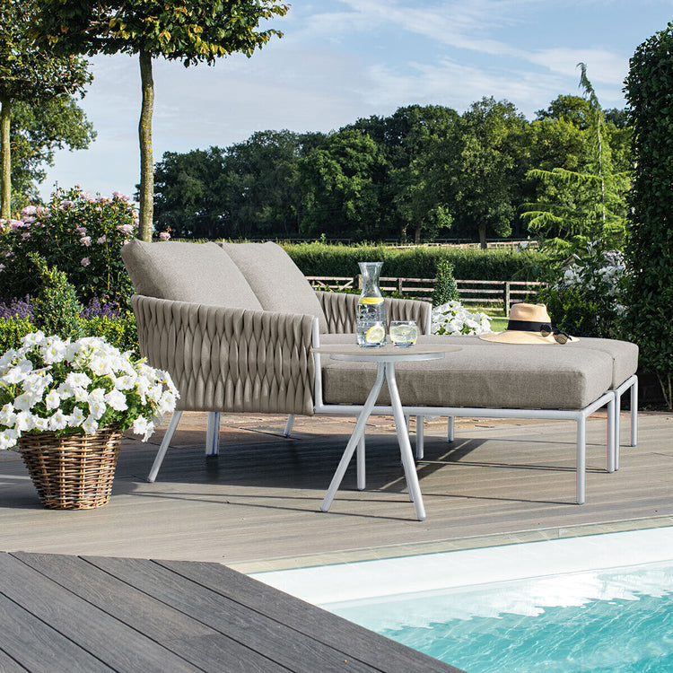 Homeflair - Marina Rope Weave Double Sunlounger Set