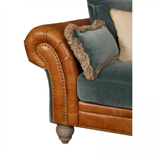 Brompton Fabric 3 Seater Sofa | Vintage