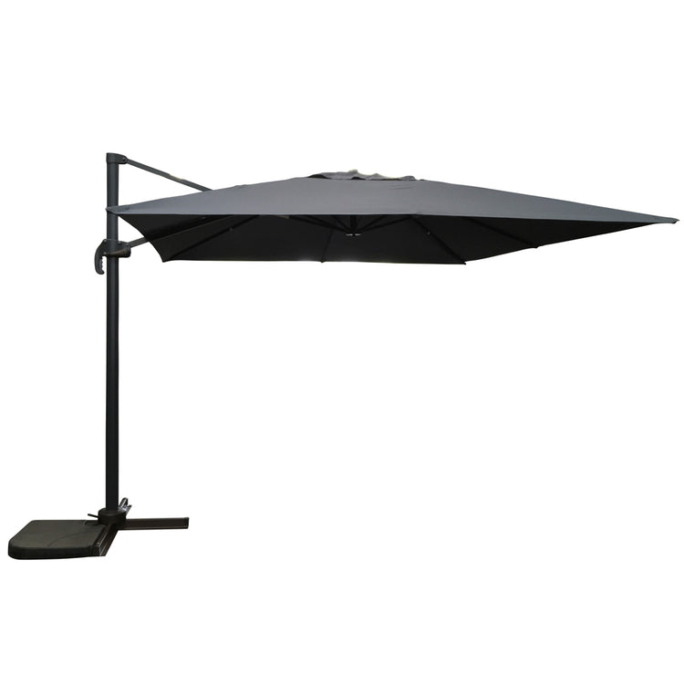 Rattan 3x3m Square Cantilever Parasol in Grey | Para0089