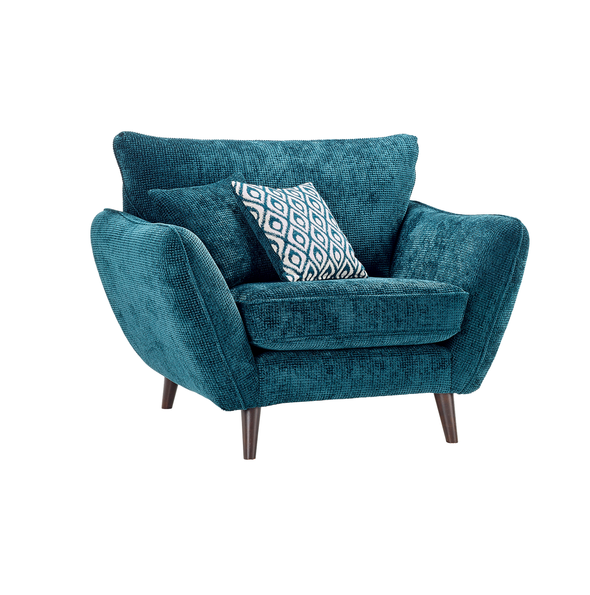 Perth Scandi Fabric Sofa & Chaise Collection with Velvet Cushions