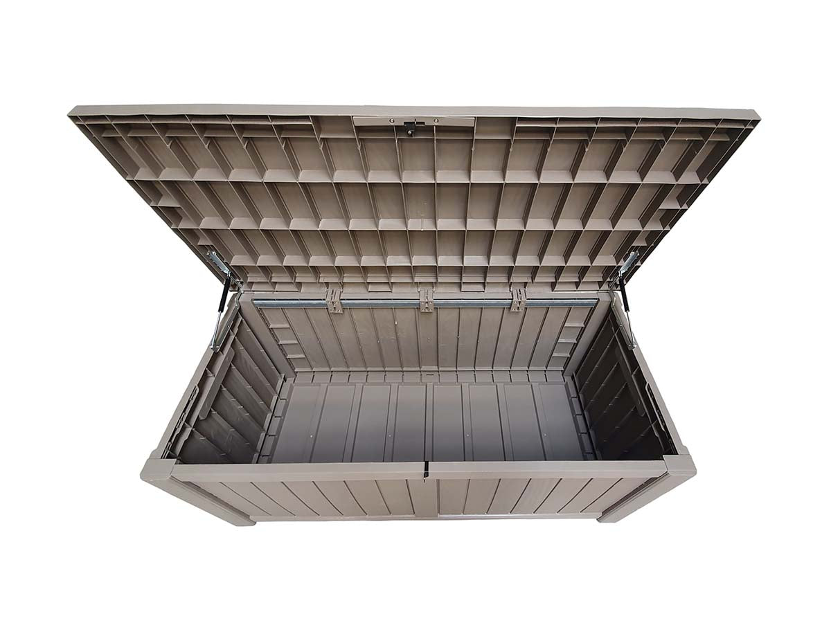 Petra Moulded Plastic Outdoor Garden Storage Box, 144 x 67cm