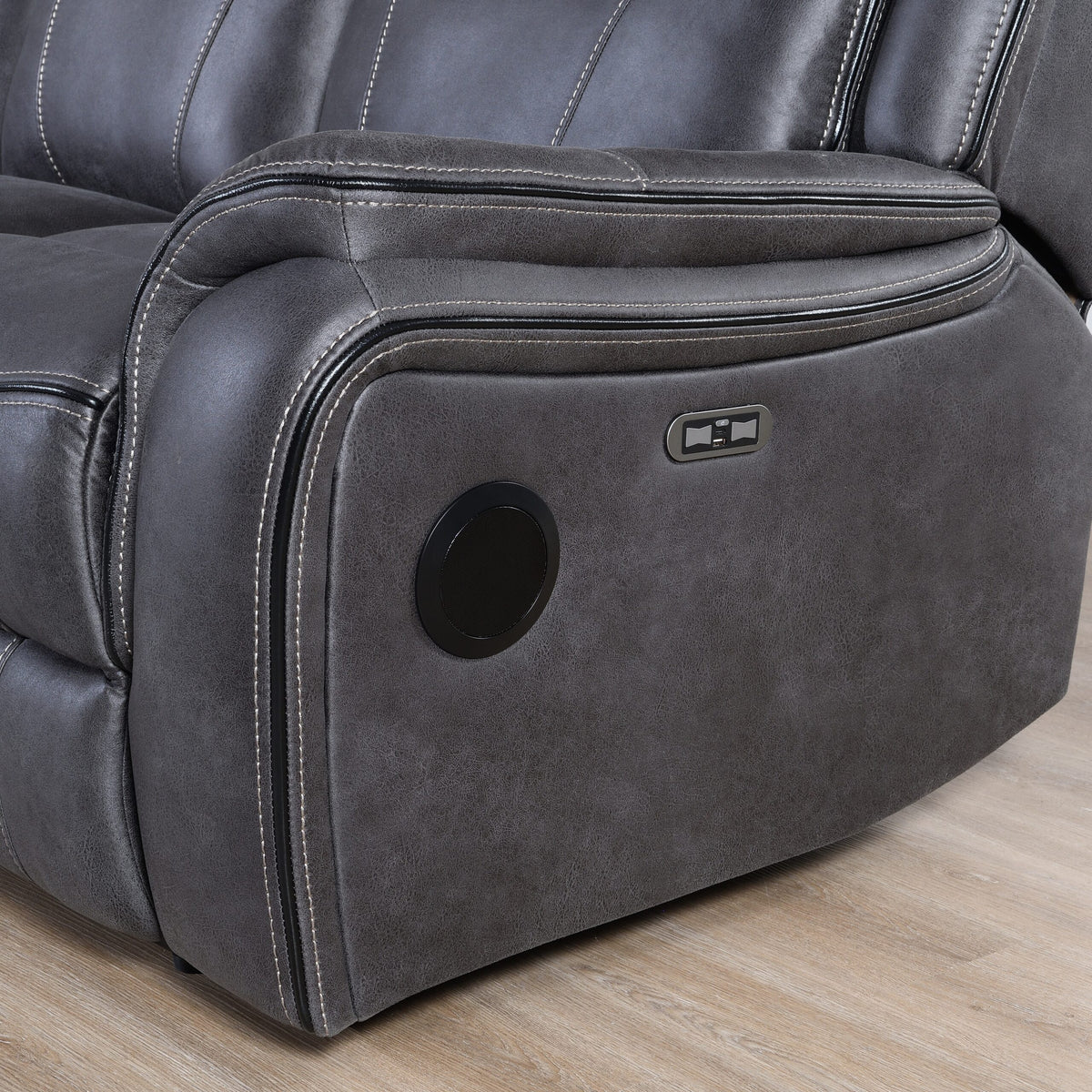 Phoenix Media Smart Power Electric Recliner Sofa Collection in Grey