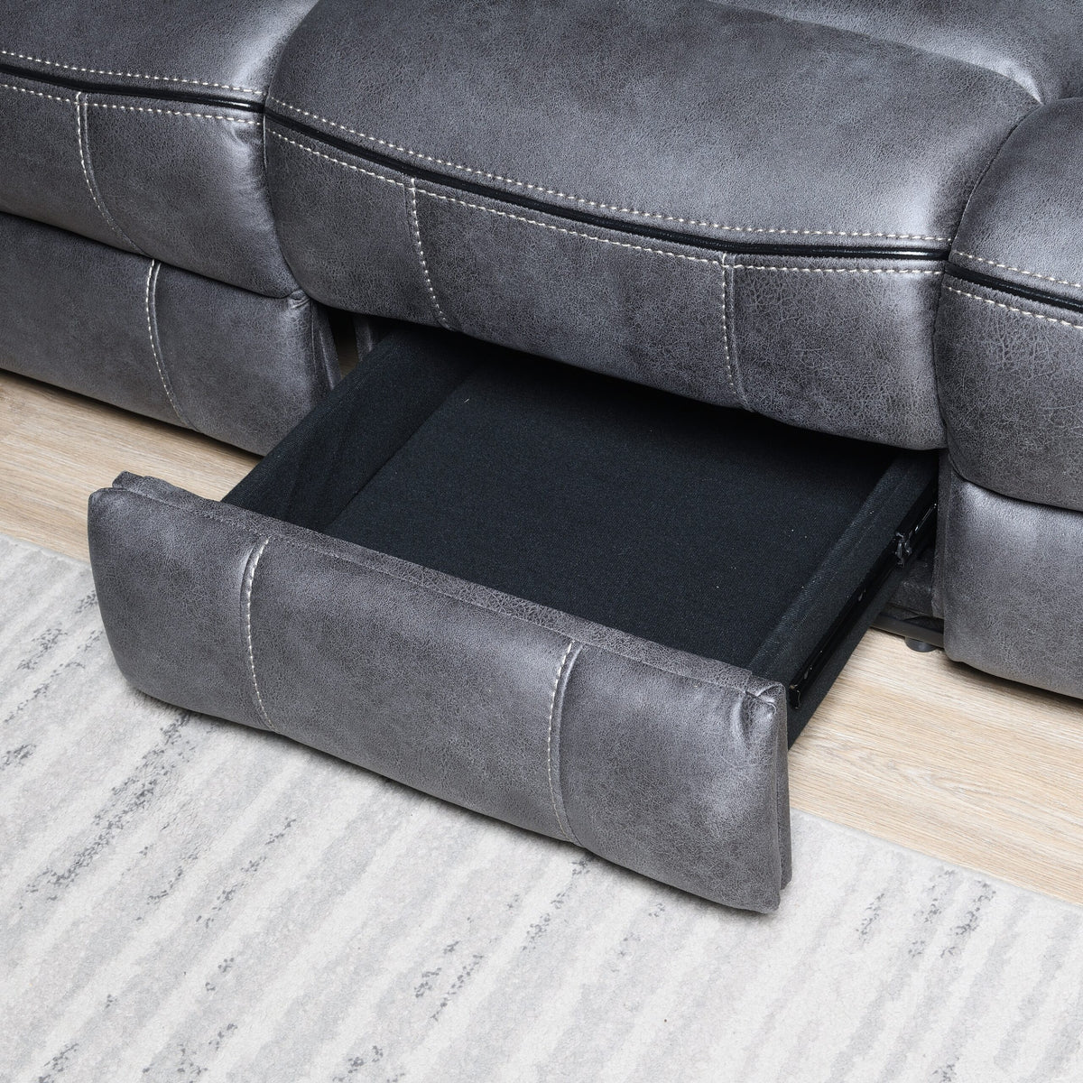 Phoenix Media Smart Power Electric Recliner Sofa Collection in Grey