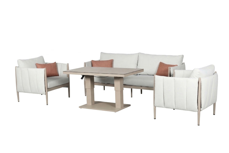 Pumpkin Outdoor Fabric 2 Seater + 2 Chairs + Lift Table | Pump0585