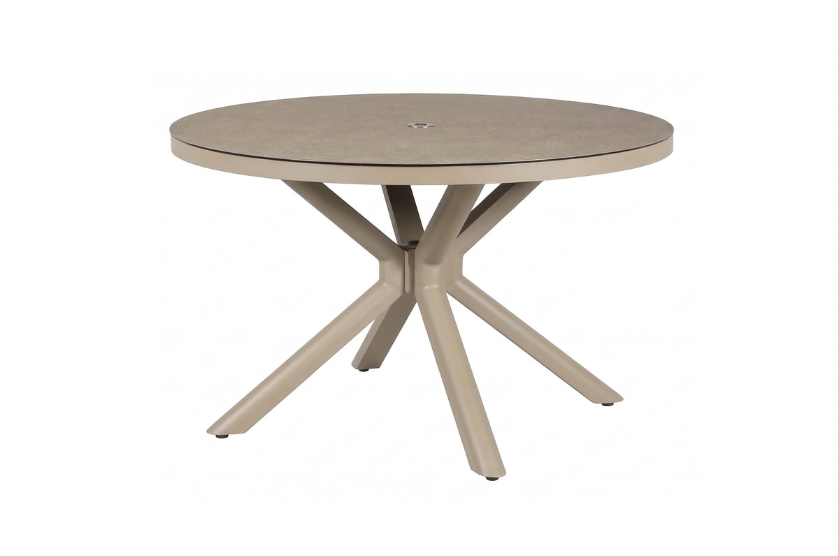 Pumpkin 4 Seater Outdoor Fabric Round Garden Dining Set with 120cm Table