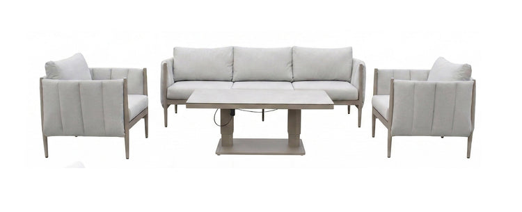 Pumpkin Outdoor Fabric 5 Seater Sofa Set with Lift + Rise Table | Pump0611