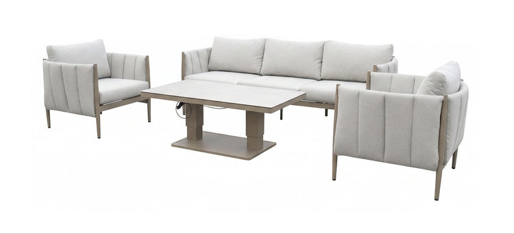 Pumpkin Outdoor Fabric 5 Seater Sofa Set with Lift + Rise Table | Pump0611