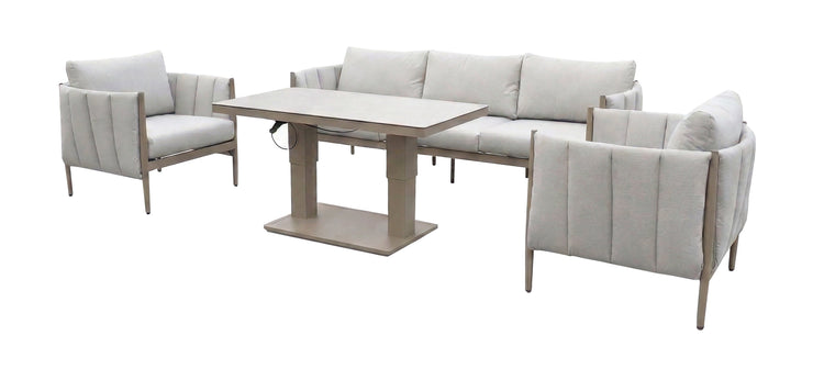 Pumpkin Outdoor Fabric 5 Seater Sofa Set with Lift + Rise Table | Pump0611