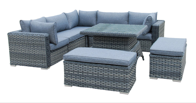 Rattan Richmond Dining Modular Corner Sofa Set | Rich953G