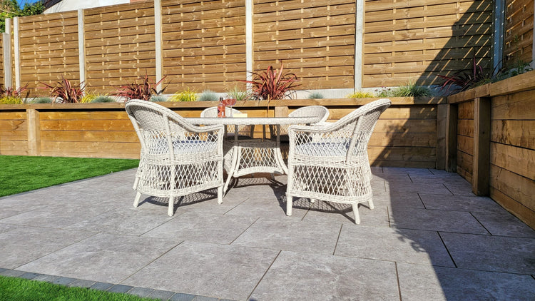 Signature Weave - Rattan Round Table + 6 Dining Chairs | Rose | Rose0389_0393