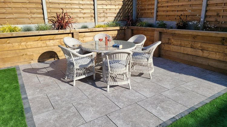 Signature Weave - Rattan Round Table + 6 Dining Chairs | Rose | Rose0389_0393