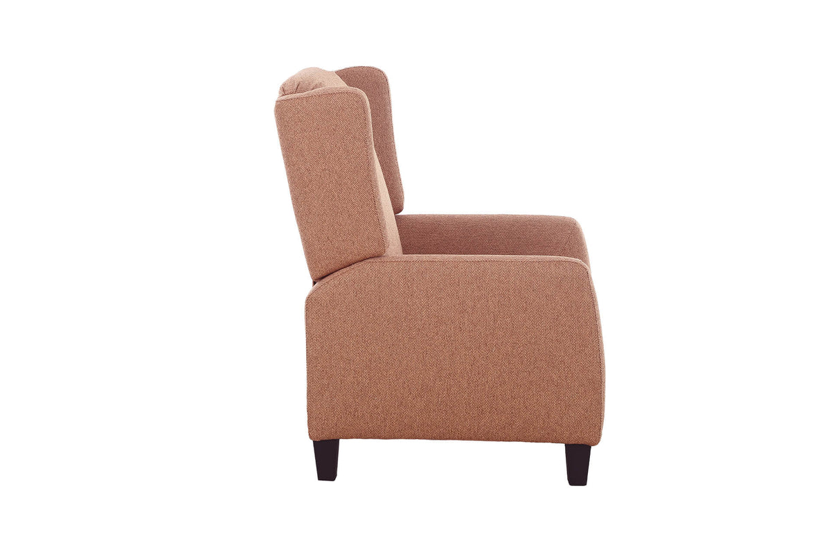 Archie Pastel Fabric Pushback Recliner Chair with Water-Repellent Fabric