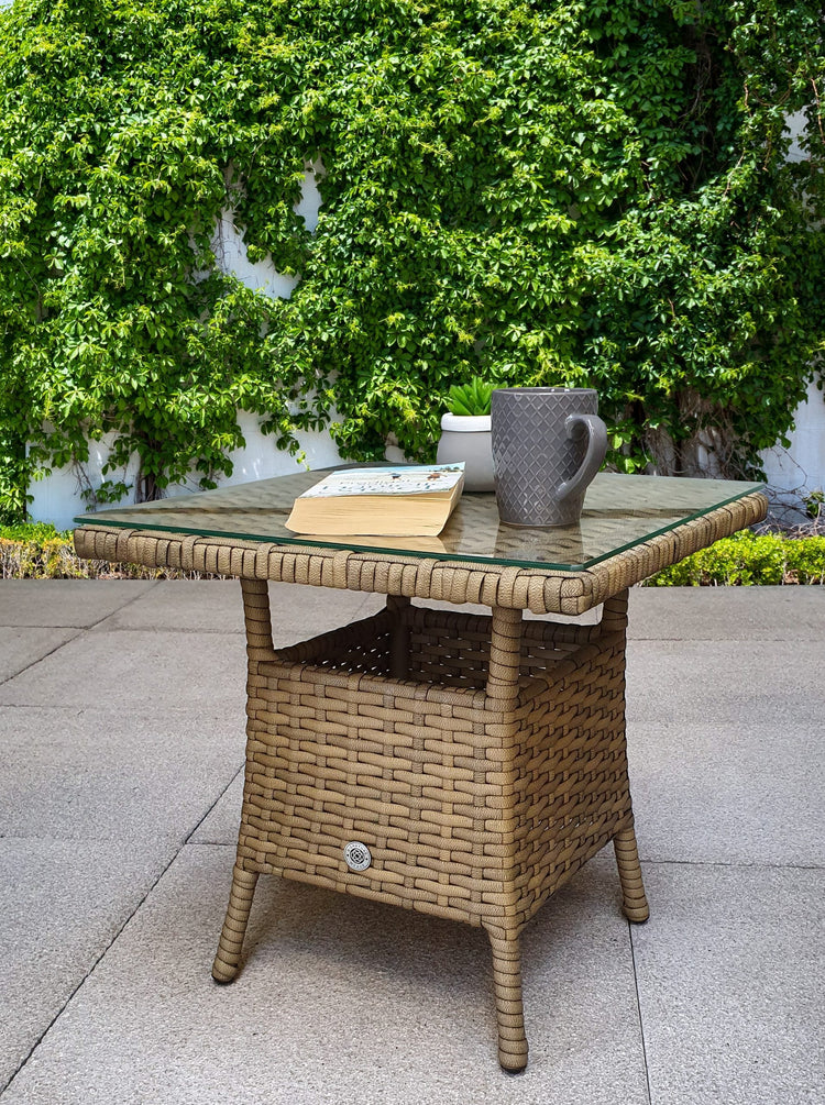 Signature Weave - Rattan Beige High Back 3 Piece Lounge Set in Natural | Sarah | Sara0045