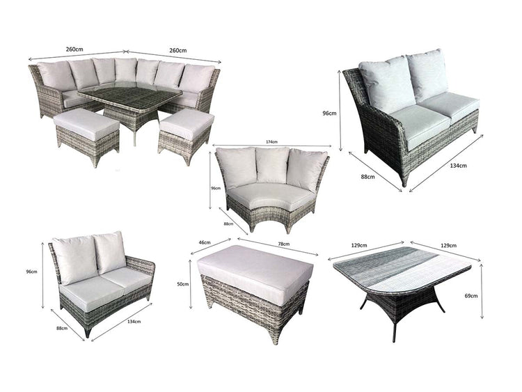 Signature Weave - Rattan Corner Dining Set in Natural | Sarah | Sara0048