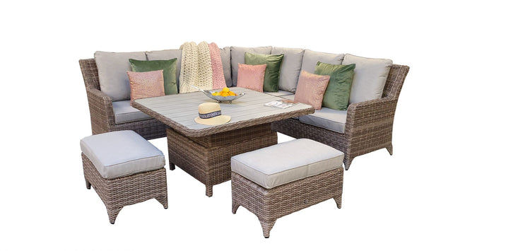 Signature Weave - Rattan Corner Dining Set with Lift Table | Sarah | Sara0260