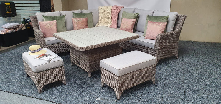 Signature Weave - Rattan Corner Dining Set with Lift Table | Sarah | Sara0260