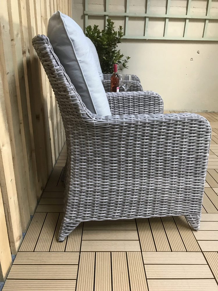Signature Weave - Rattan 3 Piece Lounge Set in Round Grey Weave | Sarah | Sara0261