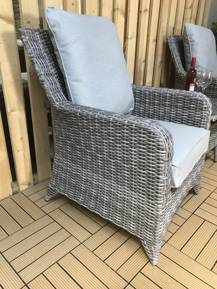Signature Weave - Rattan 3 Piece Lounge Set in Round Grey Weave | Sarah | Sara0261