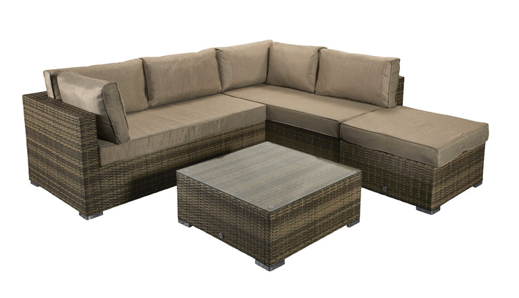 Signature Weave - Savannah Rattan Corner Sofa Set in 8mm Brown Weave | Sava0094
