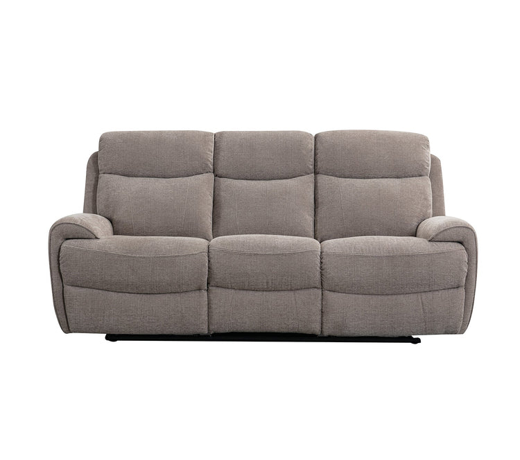 Sofia Electric Recliner 3 + 2 Seater Sofas in Oatmeal Brown - Homeflair