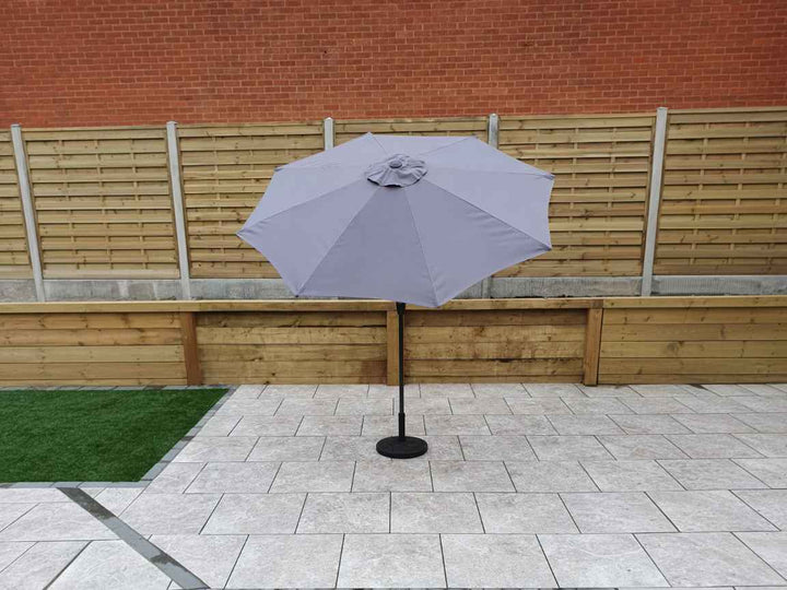 2.5m Grey Garden Table Parasol with Tilt | Signature Weave
