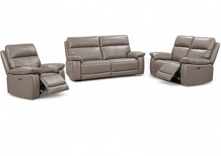 Brooklyn Electric Recliner Leather Sofa Collection | Red Rose