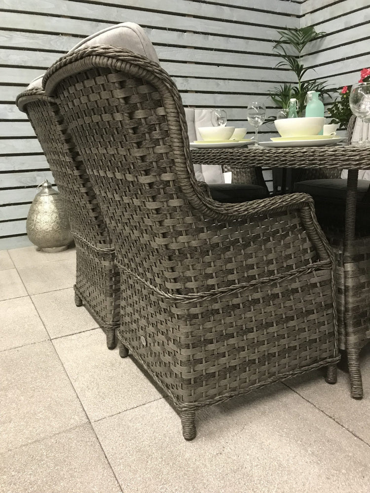 Signature Weave - Rattan Rectangular Table + 6 Chairs | Victoria | Vict0227_Vict0112