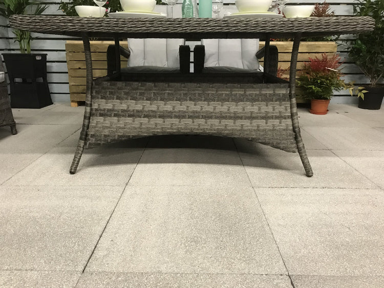 Signature Weave - Rattan Rectangular Table + 6 Chairs | Victoria | Vict0227_Vict0112