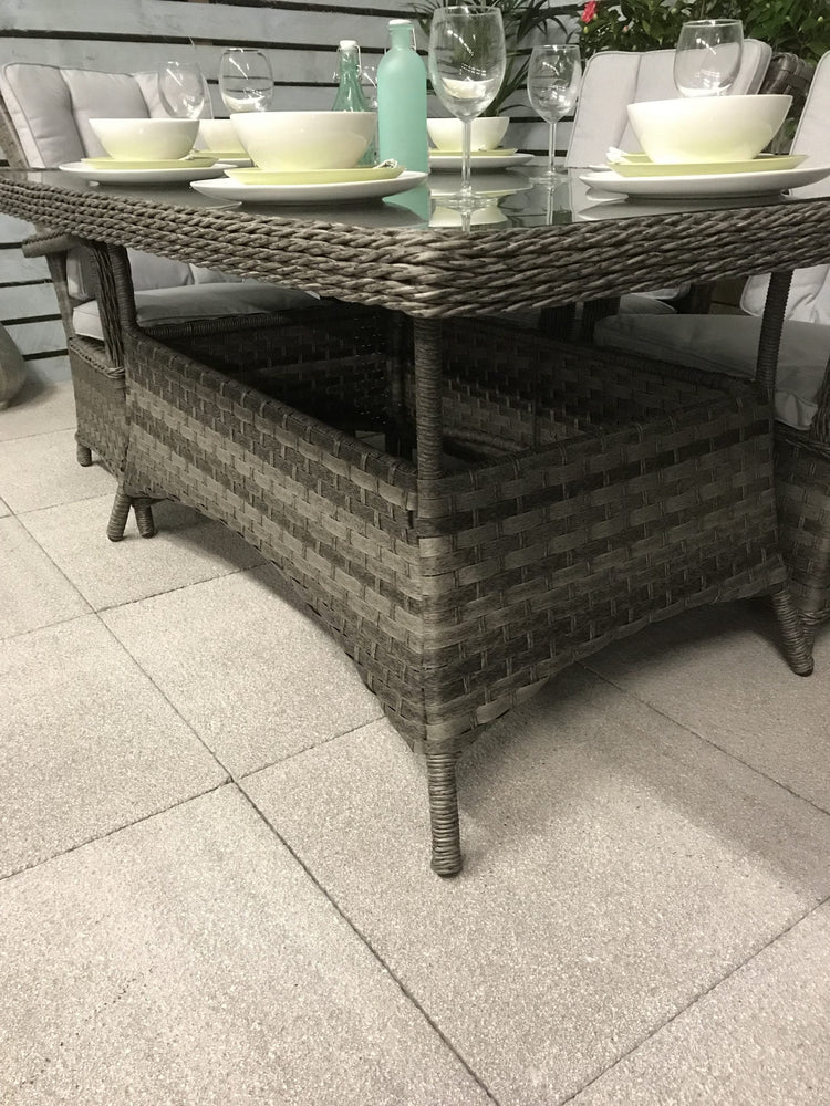 Signature Weave - Rattan Rectangular Table + 6 Chairs | Victoria | Vict0227_Vict0112