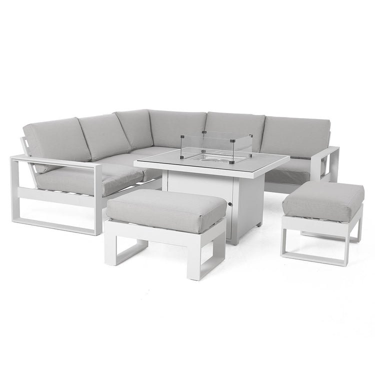Maze Living -Amalfi Square Aluminium Corner Dining Set