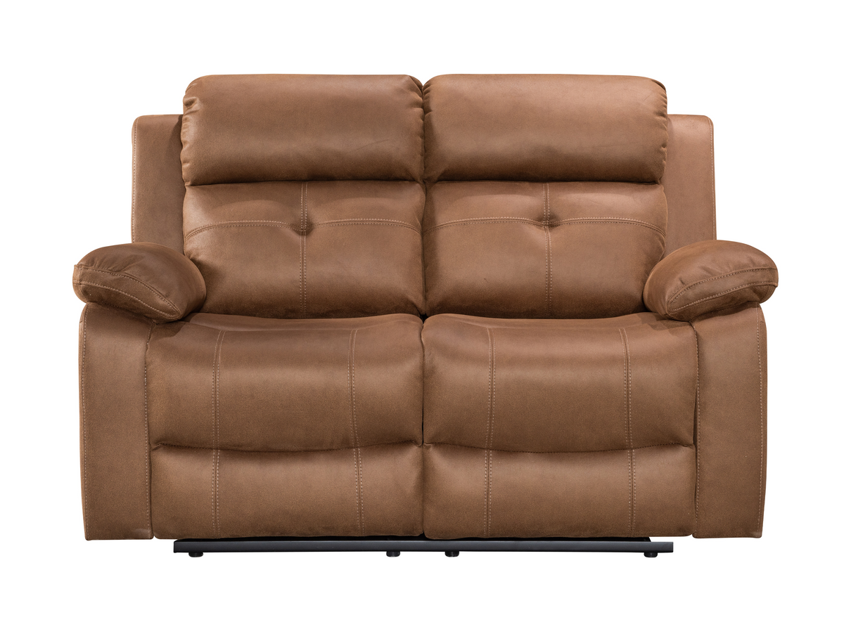 York Fabric Manual Recliner Sofa Collection, Slate Grey or Chestnut