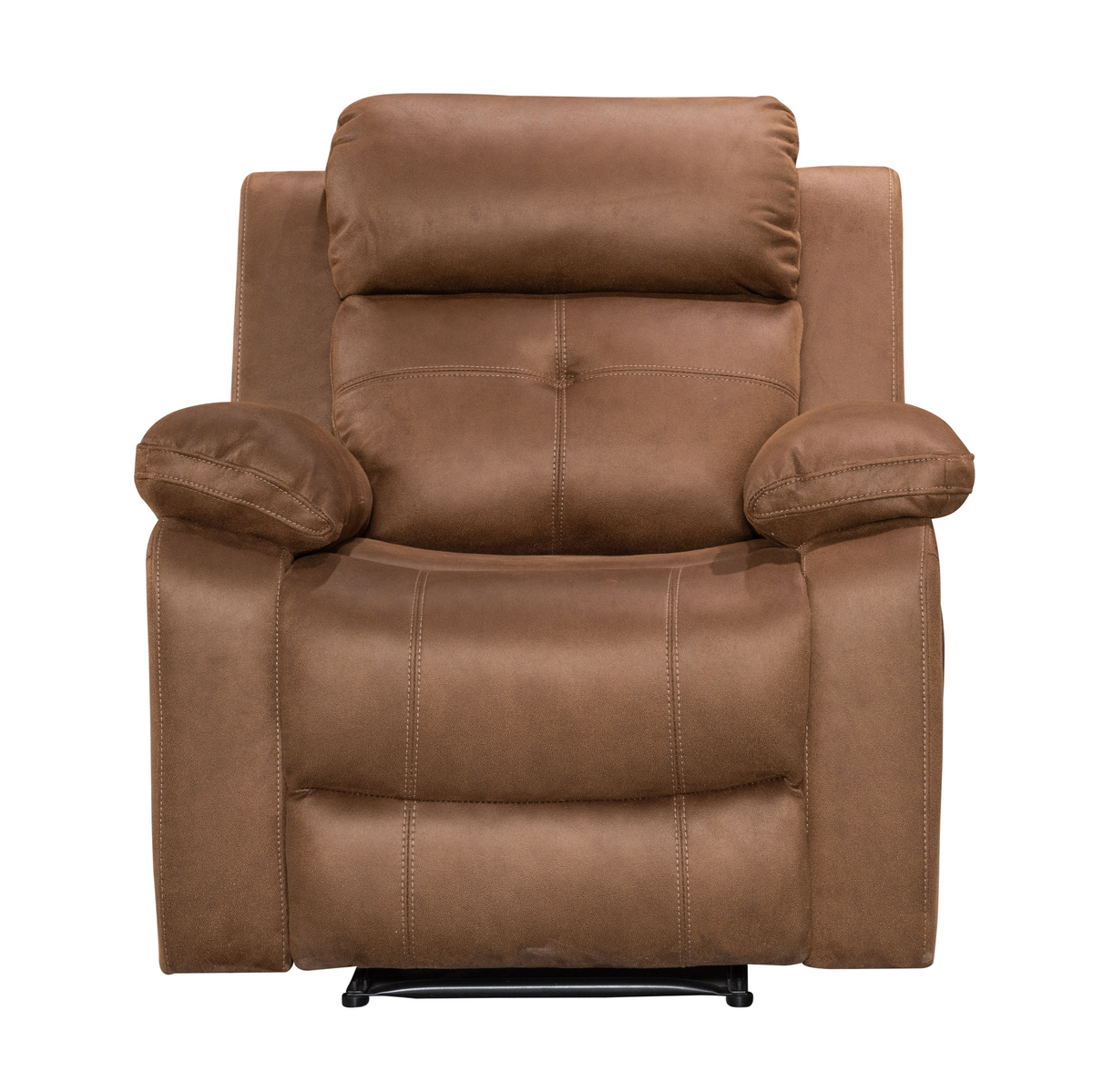 York Fabric Manual Recliner Sofa Collection, Slate Grey or Chestnut