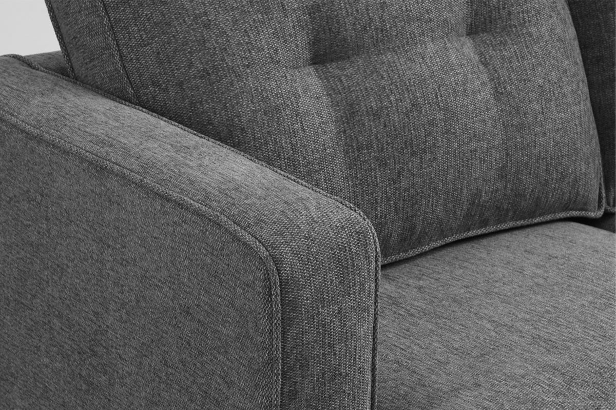 Juniper Button Back Fabric Sofa Collection in Sage or Grey