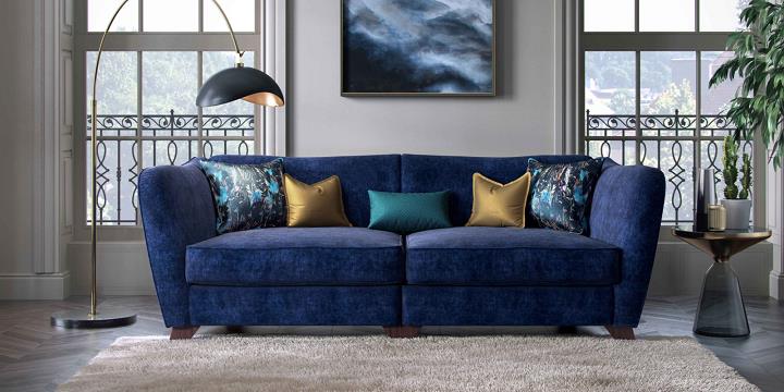 Azure Fabric Sofa