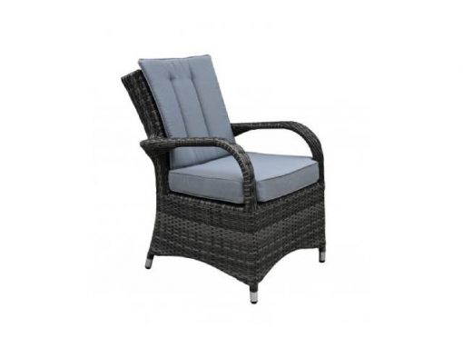 Rattan Grey Dining Round Table + 6 Chairs Set | Amel130TGS | Oliv140CG - Image 2