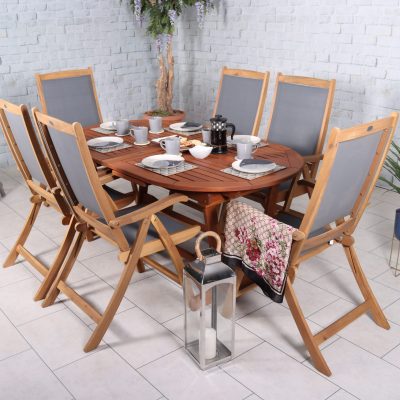 Henley 6 Seater Recliner Dining Set