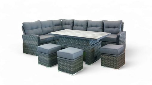 Rattan Windsor Corner Sofa with Lift Table + 3 Stools | SJ-18073LLT - Image 3