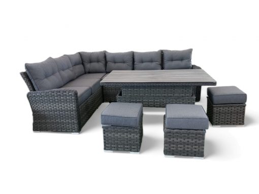 Rattan Windsor Corner Sofa with Lift Table + 3 Stools | SJ-18073LLT - Image 2