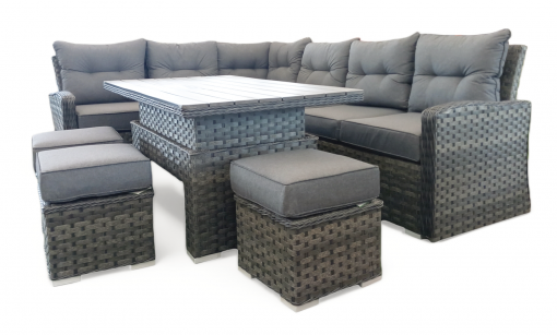 Rattan Windsor Corner Sofa with Lift Table + 3 Stools | SJ-18073LLT - Image 4