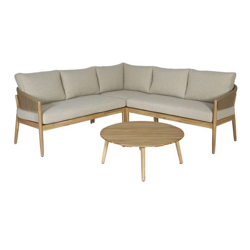 Homeflair - Porto Rope Weave Corner Sofa Set - Image 6