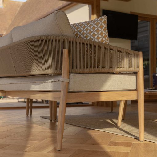 Homeflair - Porto Rope Weave Corner Sofa Set - Image 9
