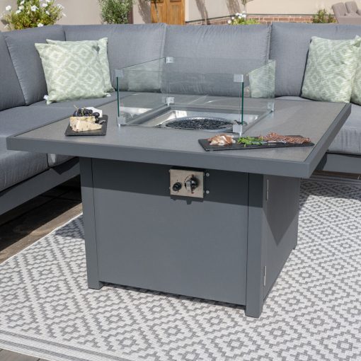 Homeflair -Amalfi Square Aluminium Corner Dining Set - Image 2