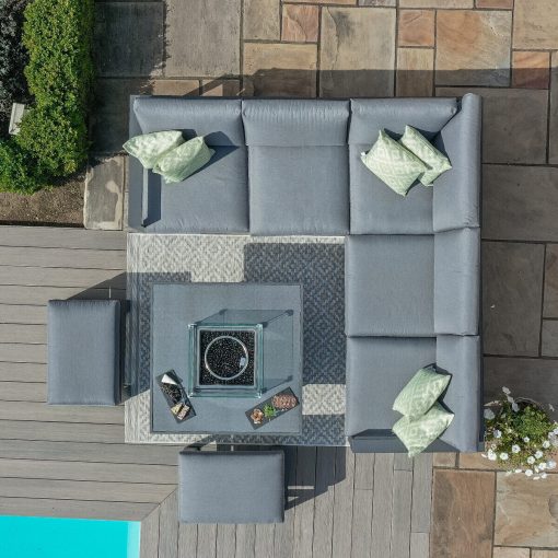 Homeflair -Amalfi Square Aluminium Corner Dining Set - Image 3
