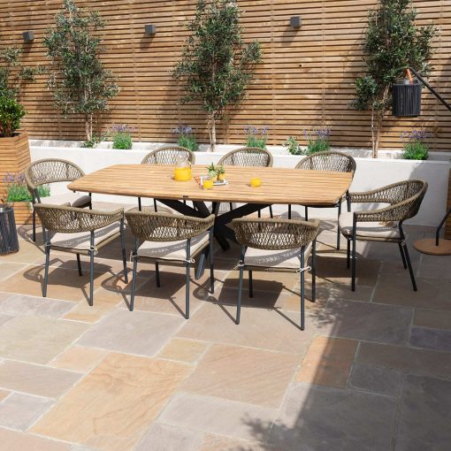 Homeflair - Bali Rope Weave Dining Set - Image 10