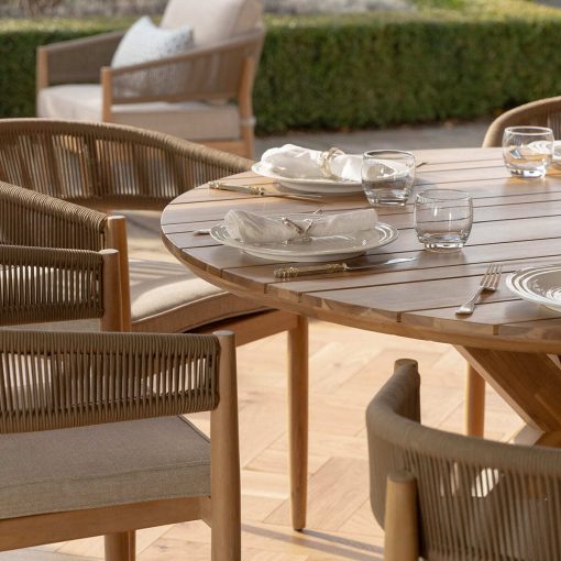Homeflair - Porto Rope Weave Dining Set - Image 2