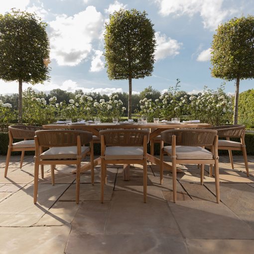 Homeflair - Porto Rope Weave 8 Seater Dining Set - Image 8